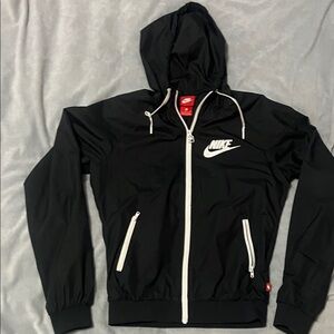 Nike Wms Black Windbreaker with White Accents